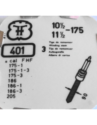 MONTRE UNE TIGE REMONTOIR FHF 10½ - 11½ 175 ET DÉRIVÉS