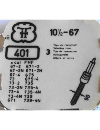 MONTRE UNE TIGE REMONTOIR FHF 10½ 67 ET DÉRIVÉS