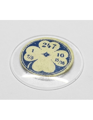 VERRE BOMBÉ MONTRE POCHE GOUSSET Ø 24.7 mm