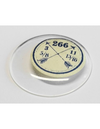 VERRE BOMBÉ MONTRE POCHE GOUSSET Ø 26.6 mm