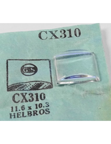 VERRE MONTRE CX310 HELBROS 11.6 X 10.3 mm