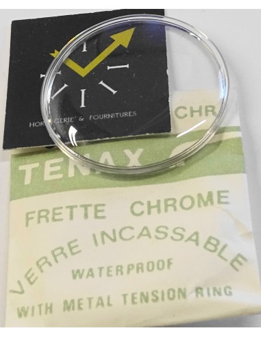 VERRE MONTRE Ø 18.1 mm FRETTE BAGUE TENSION CHROMÉE