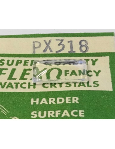 VERRE MONTRE PX318 BASE PLATE BOMBÉ 12.7 X 7.10 mm FLEXO