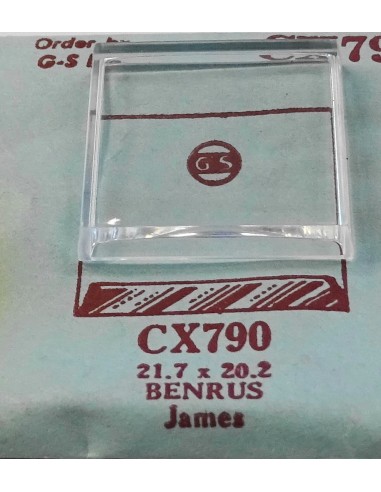 VERRE MONTRE CX790 BENRUS JAMES 21.7 X 20.2 mm