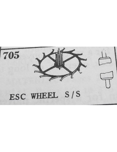 ROUE ANCRE ECHAPPEMENT MONTRE AV 41 PART.705