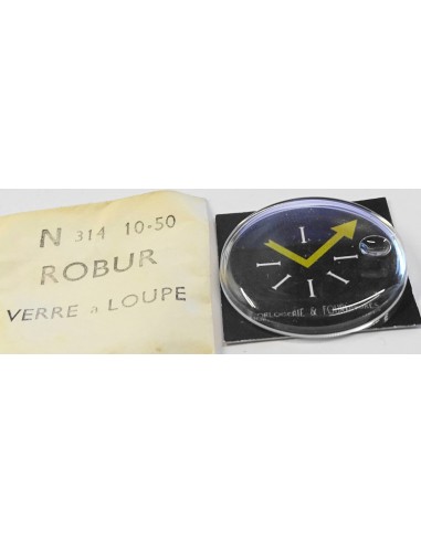 VERRE MONTRE A LOUPE RONDE Ø 34.7 mm ACRYLIQUE ROBUR