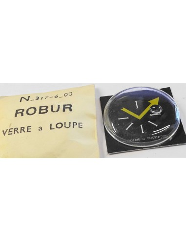 VERRE MONTRE A LOUPE RONDE Ø 31.7 mm ACRYLIQUE ROBUR