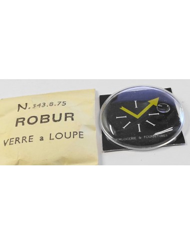 VERRE MONTRE A LOUPE RONDE Ø 34.3 mm ACRYLIQUE ROBUR