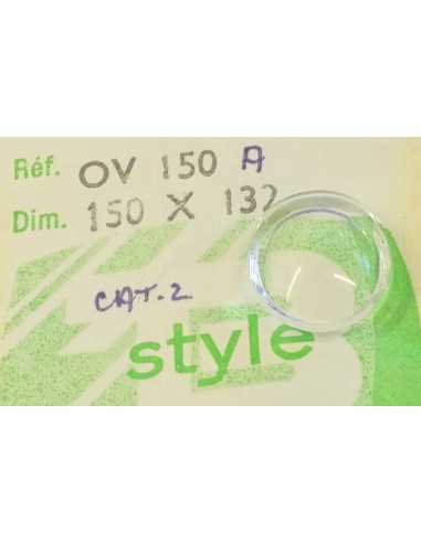 VERRE MONTRE OVALE 15 X 13.2 OV150A CAT.2 STYLE