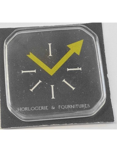 VERRE MONTRE OCTOGONALE 28.2 mm DESSUS ET BASE PLATE