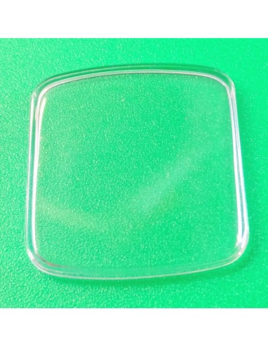 VERRE MONTRE RECTANGLE 29.2 X 27 mm DESSUS ET BASE PLATE