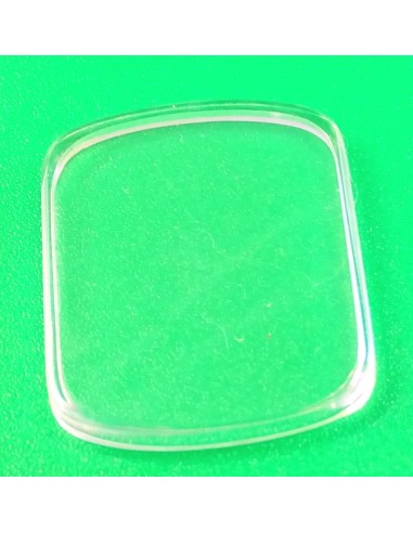 VERRE MONTRE RECTANGLE 22 X 27 mm DESSUS ET BASE PLATE