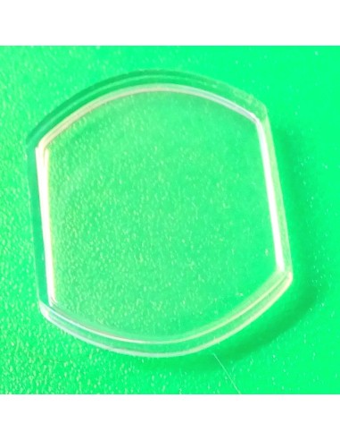 VERRE MONTRE RECTANGLE 19 X 16 mm DESSUS ET BASE PLATE