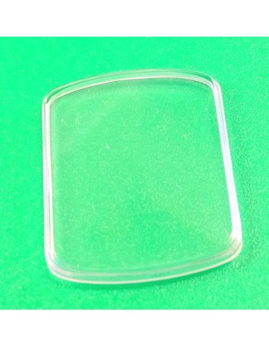 VERRE MONTRE TONNEAU 28.5 X 22.5 mm DESSUS ET BASE PLATE