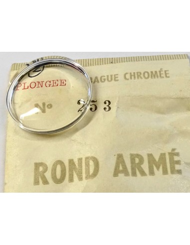 VERRE MONTRE PLONGÉE Ø 25.3 mm ACRYLIQUE BAGUE CHROMÉE