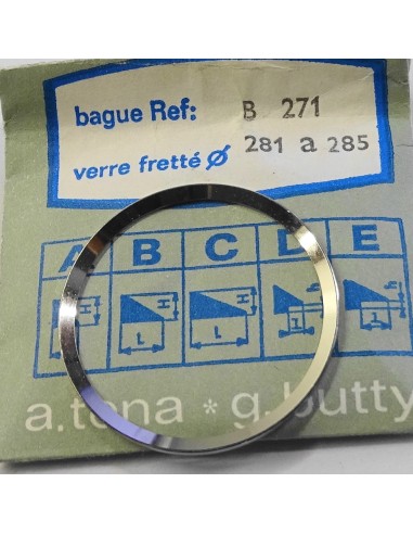 BAGUE CHROMÉE POUR VERRE DE MONTRE FRETTÉ REF. B-271