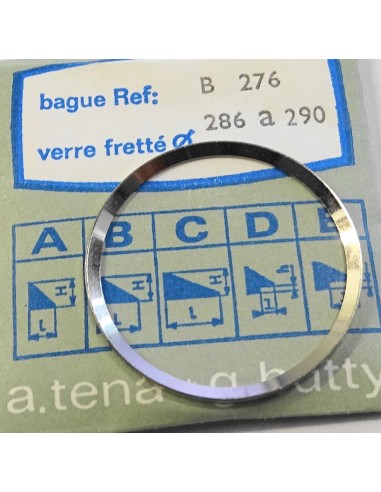 BAGUE CHROMÉE POUR VERRE DE MONTRE FRETTÉ REF. B-276