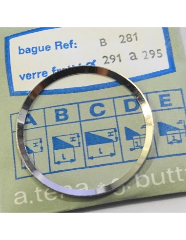 BAGUE CHROMÉE POUR VERRE DE MONTRE FRETTÉ REF. B-281