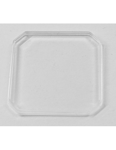 VERRE MONTRE OCTOGONALE 20.1 X 20.1 mm BASE ET DESSUS PLAT