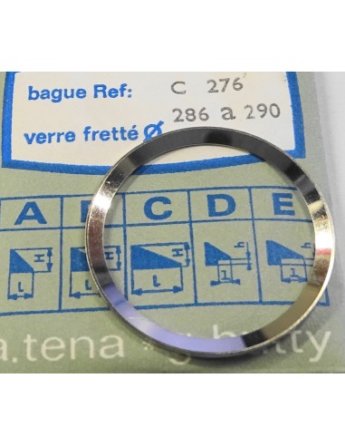 BAGUE CHROMÉE POUR VERRE DE MONTRE FRETTÉ REF.C-276