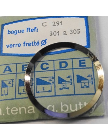 BAGUE CHROMÉE POUR VERRE DE MONTRE FRETTÉ REF.C-291