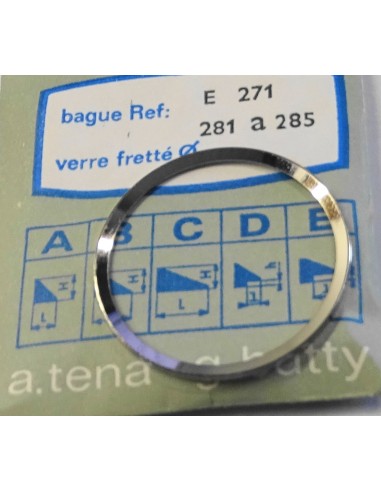 BAGUE CHROMÉE POUR VERRE DE MONTRE FRETTÉ REF.E-271