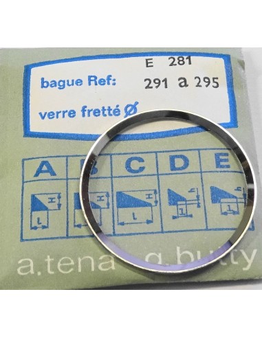 BAGUE CHROMÉE POUR VERRE DE MONTRE FRETTÉ REF.E-281