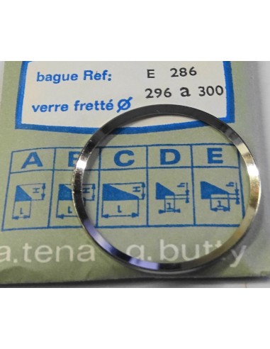 BAGUE CHROMÉE POUR VERRE DE MONTRE FRETTÉ REF.E-286