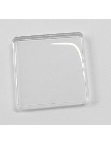 VERRE MONTRE CARRÉ 18.20 mm DESSUS ET BASE PLATE