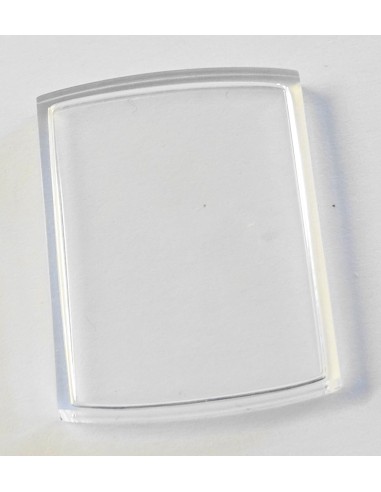 VERRE MONTRE RECTANGLE TO 31.6 X 24.1 mm  DESSUS ET BASE PLATE