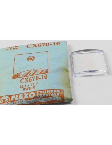 VERRE MONTRE CX670.10 - 20.1 X 17.7 mm SWISS