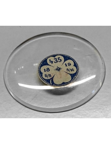 VERRE BOMBÉ MONTRE POCHE GOUSSET Ø 43.5 mm