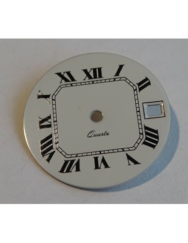 PIÈCE HORLOGERIE CADRAN DE MONTRE PLAT CAL. FE 8121 QUARTZ CHIFFRES ROMAIN