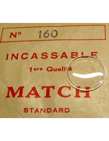 VERRE MONTRE Ø 16 mm MATCH STANDARD