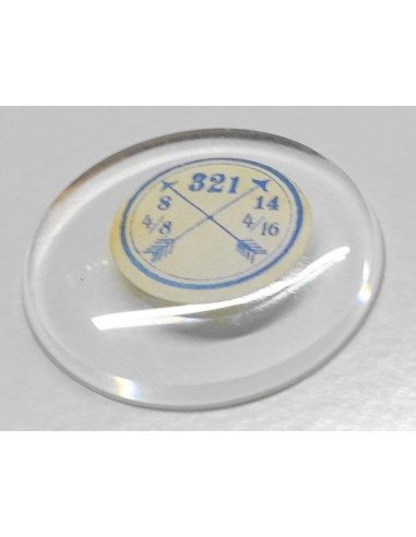 VERRE BOMBÉ MONTRE POCHE GOUSSET Ø 32.1 mm