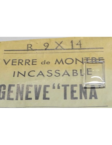 VERRE MONTRE BASE PLATE RECTANGLE 9 X 14 mm GENEVE