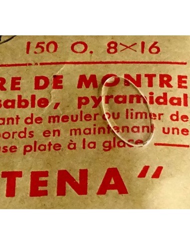 VERRE MONTRE OVALE 8 X 16 mm BOMBÉ PYRAMIDAL BASE PLATE