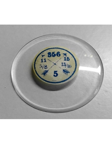 VERRE BOMBÉ MONTRE DE POCHE GOUSSET Ø 35.6 mm