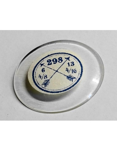 VERRE BOMBÉ MONTRE DE POCHE GOUSSET Ø 29.8 mm