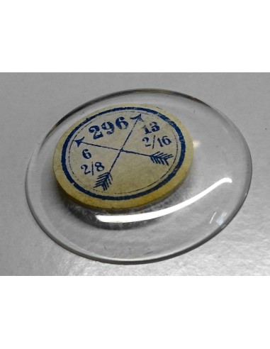 1 VERRE BOMBÉ MONTRE DE POCHE GOUSSET Ø 29.6 mm