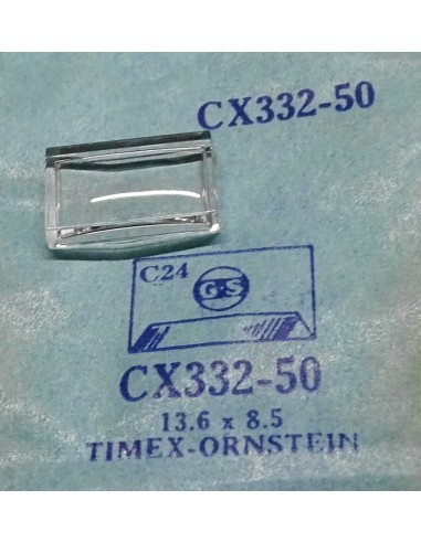 VERRE MONTRE U.S.A CX332.50 - 13.6 x 8.5 mm TIMEX ORNSTEIN