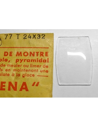 VERRE MONTRE RECTANGLE 24 X 32 mm TONNEAU PYRAMIDAL BASE PLATE