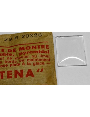 VERRE MONTRE 20 X 26 mm RECTANGLE PYRAMIDAL BASE PLATE