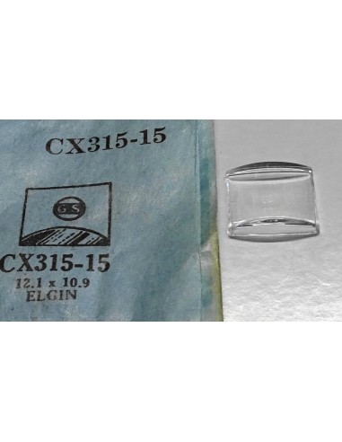 VERRE MONTRE U.S.A CX315.15 - 12.1 x 10.9 mm  ELGIN