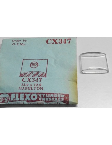 VERRE MONTRE CX347 - 13.9 x 12.5 mm HAMILTON