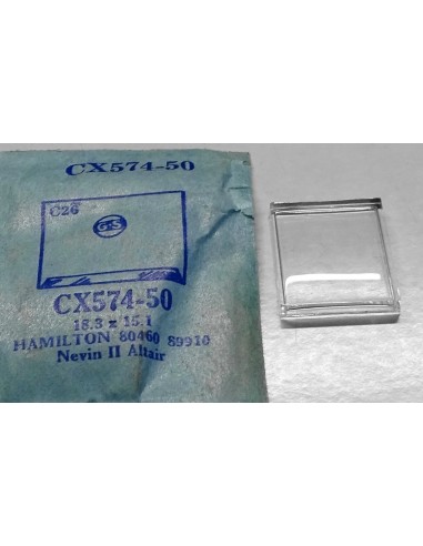 VERRE MONTRE RECTANGLE CX574.50 - 18.3 x 15.1 mm HAMILTON