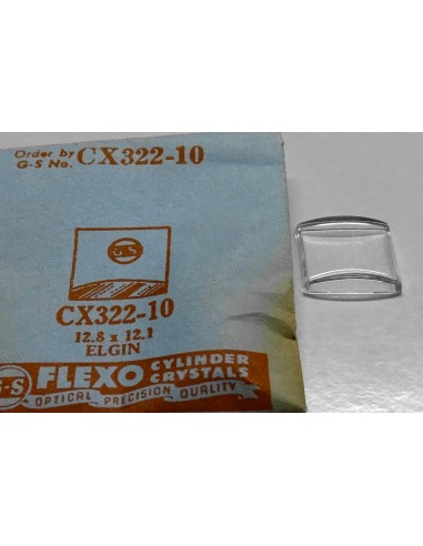 VERRE MONTRE RECTANGLE CX322.10 - 12.8 x 12.1 mm ELGIN