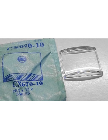 VERRE GS FLEXO MONTRE CX670.10 - 20.1 X 17.7 mm SWISS