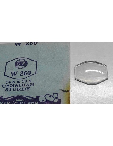 VERRE GS FLEXO MONTRE W260 - 14.8 X 13.5 mm CANADIAN STURDY