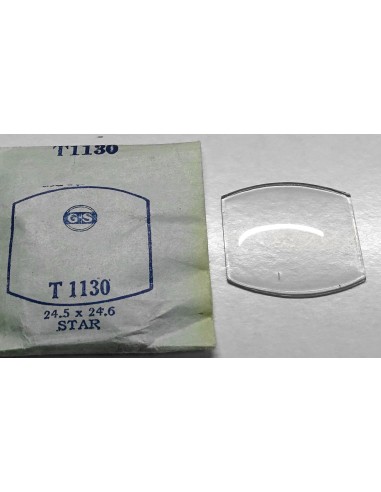 VERRE GS FLEXO MONTRE T1130- 24.5 X 24.6 mm STAR